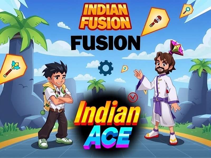Indian Fusion Ace game banner showing various characters and game scenes